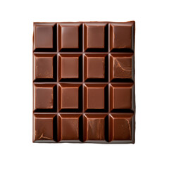 Fototapeta premium A square chocolate bar with a white background