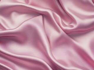 Obraz premium A pink fabric with a wave pattern. The fabric is soft and smooth to the touch. The color pink is dominant throughout the image, giving it a feminine and elegant feel