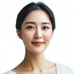Fototapeta premium Radiant Beauty: 45-Year-Old Asian Woman with Flawless Skin 2