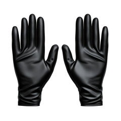 Obraz premium The gloves are black and made of leather