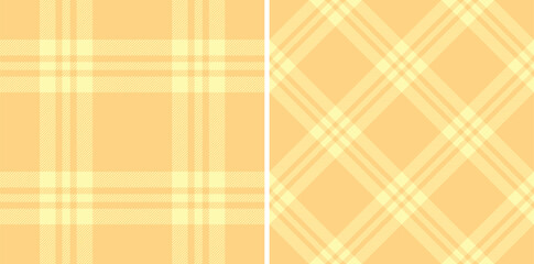 Check background plaid of textile fabric texture with a vector seamless pattern tartan. Set in light colors. Latest trends in modern everyday fashion prints.