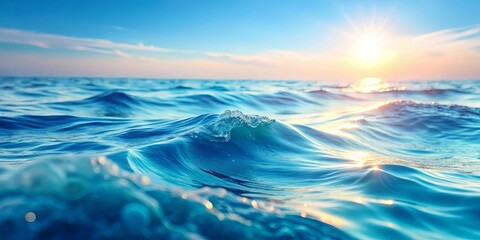 Obraz premium Soft waves and light blue water creating a dreamy backdrop for wallpaper