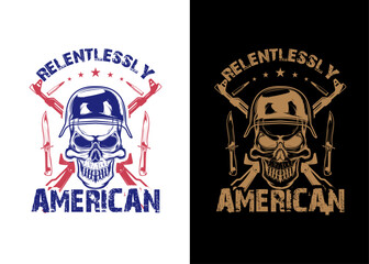 American modern stylish high quality usa flag company t shirt design template vector custom editable file template