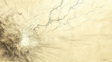 Obraz premium Biblical Illustration: Fierce Storm Depicting the Lord’s Day of Vengeance, With Lightning and Thunder