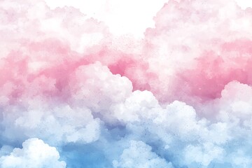 Soft Pastel Clouds in Pink and Blue Hues