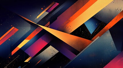Abstract geometric pattern with textured shapes and vibrant colors