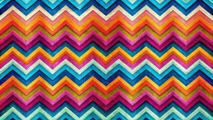 Fototapeta premium Vibrant chevron pattern with bold stripes and textured finish for graphic design and print projects