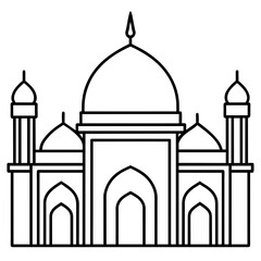 taj mahal vector illustration