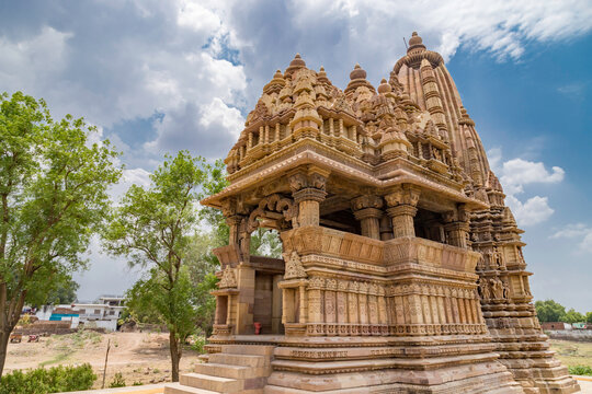 Javari Temple in khajuraho the group of monuments of hindu and jain temples in chhatarpur district, madhya pradesh, India.Unesco world heritage site.