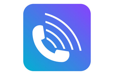 Old telephone calling icon.