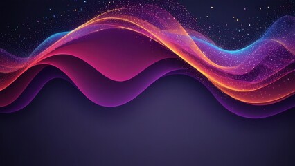 Abstract waves in vibrant colors create a dynamic visual effect.