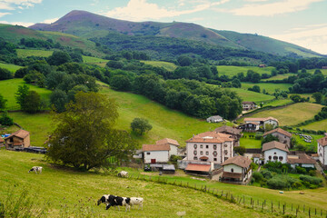 Amaiur (Maya). Typical landscapes of the Baztán Valley. Amaiur is a Pyrenean town with an...