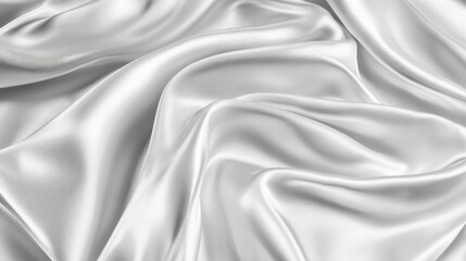 Obraz premium Abstract Draped White Silk Fabric Texture