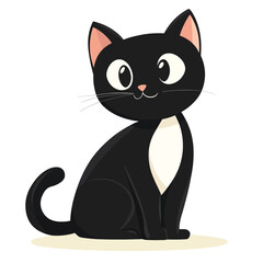 Obraz premium black and white cat