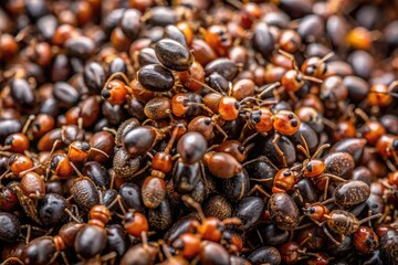 Close-Up Of A Pile Of Dark Brown Ant Eggs Harvested Sustainably As A Traditional Delicacy Rich In Protein And Available In Bulk For Culinary Use