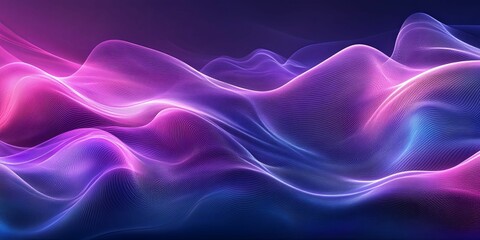 Obraz premium Abstract Wavy Lines in Pink and Blue Gradient