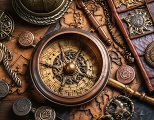 Naklejka premium Mystery Puzzle and Clue