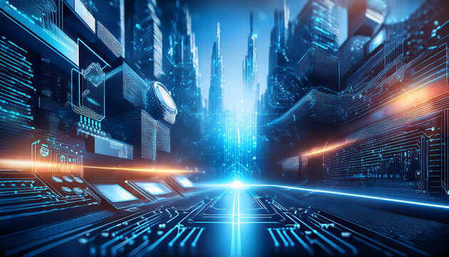 Close-Up Depiction of Tech Trends, Highlighting Emerging Technologies and Innovation