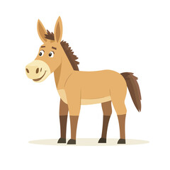 Fototapeta premium donkey cartoon isolated on white