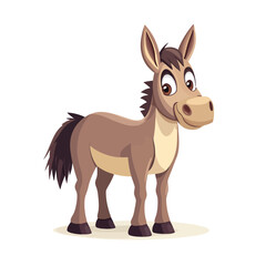 Fototapeta premium donkey cartoon isolated on white