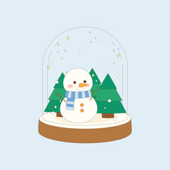 snowman christmas glass cloche