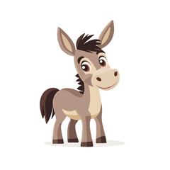 donkey cartoon isolated on white