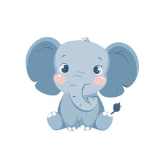 Fototapeta premium baby elephant cartoon