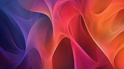 Obraz premium Colorful abstract waves blend seamlessly in a stunning display of light and form, capturing the essence of fluid motion