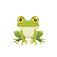 Obraz premium green frog isolated on white