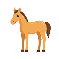 horse cartoon isolated on white