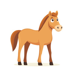 horse cartoon isolated on white