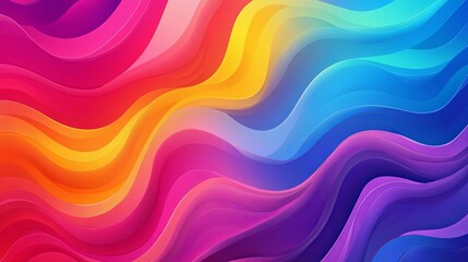 Obraz premium Abstract Colorful Wavy Background with Gradient Hues