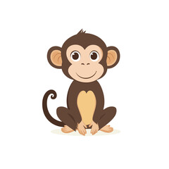 Fototapeta premium Monkey isolated on white background