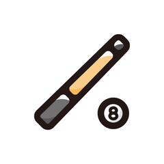 Cue sports outline icon for graphic design, apps and websites