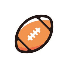 Rugby outline icon for graphic design, apps and websites
