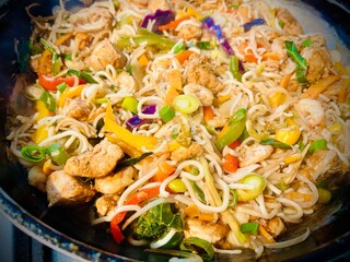 stir fried chicken with vegetables