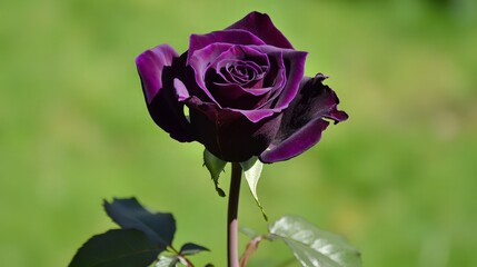 Fototapeta premium Single Dark Purple Rose