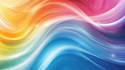 Fototapeta premium Abstract Colorful Wavy Lines with Glimmering Lights