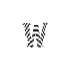 Rustic Vintage Alphabet Letters W