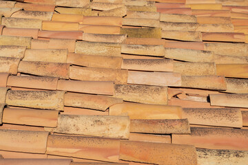 spanish roof terracotta pantile roof tile background