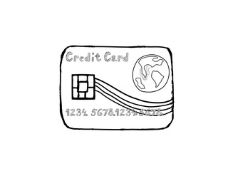 Hand-Drawn Representation of a Credit Card