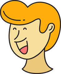 Boy Face Character Illustration