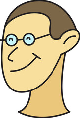 Nerd Man Character Illustration