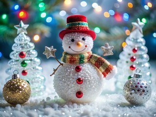 Obraz premium A snowman crystal