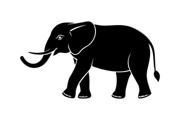 Obraz premium elephant silhouette vector
