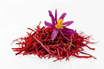 Naklejka premium A fresh Saffron isolated on white