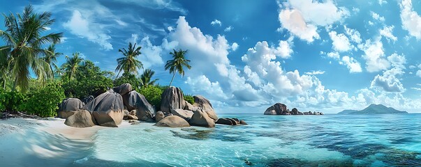 Tropical Paradise: Crystal Clear Waters and Lush Coastline