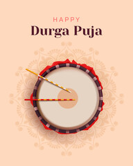 happy durga puja indian festival celebration, happy navratri creative for social media post, banner, poster, flyer etc