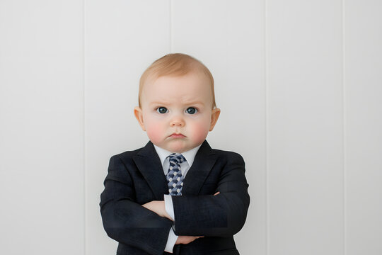 Corporate World with a Baby Dressed Like a Boss | Playful Take on Leadership and Success in Business