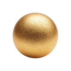 Gold round ball, metallic rough texture.
